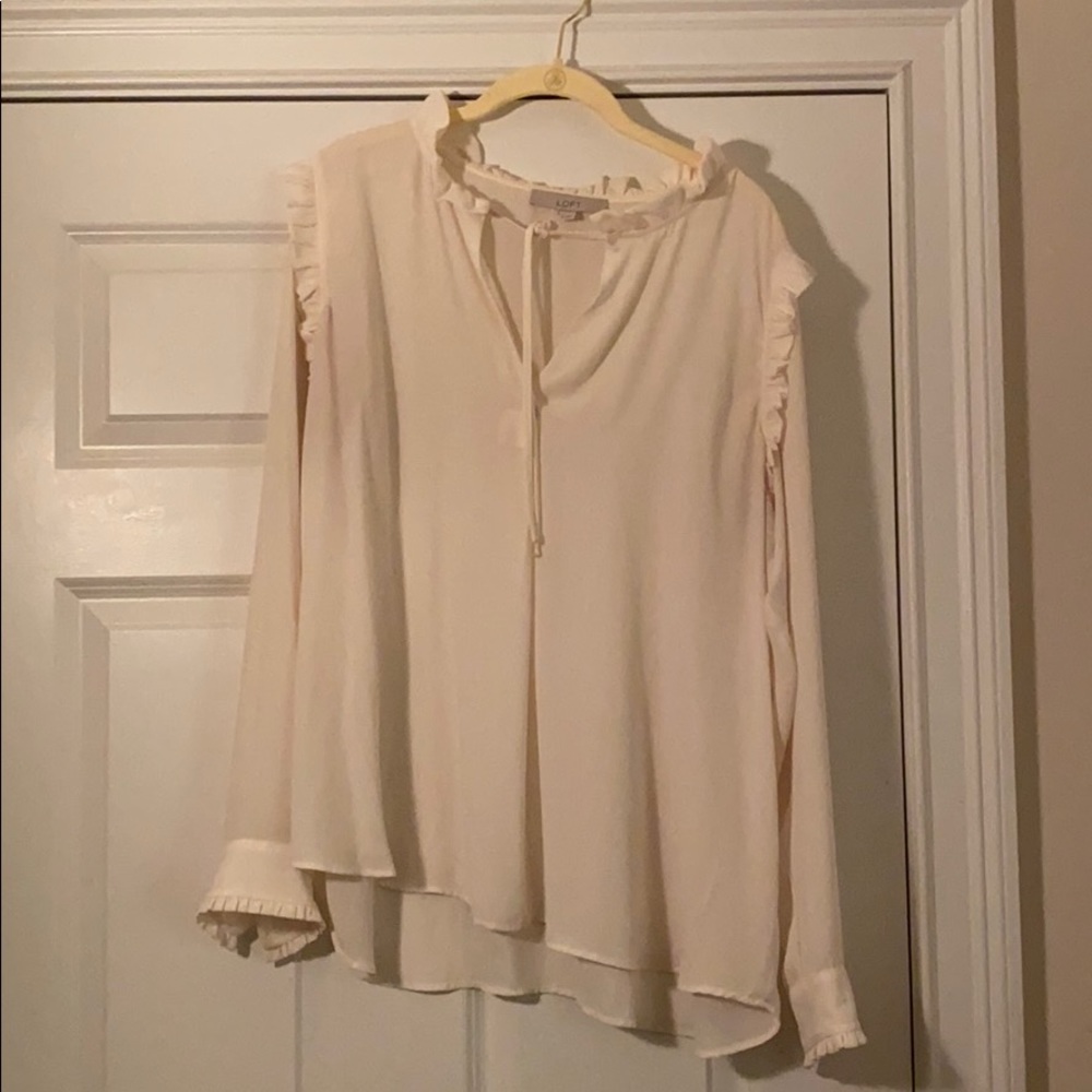 Loft Tie Blouse (off-White)